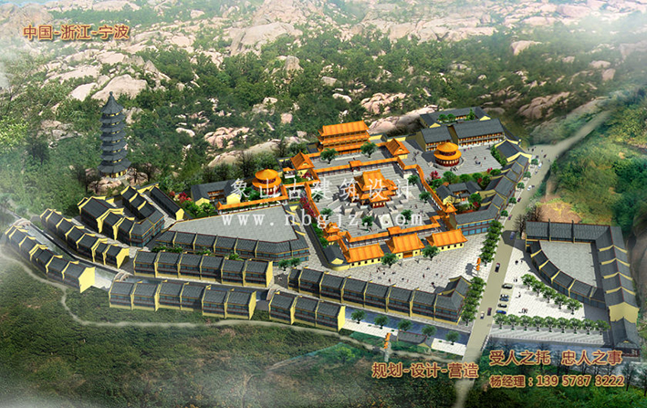 现代四合院建筑效果图规划设计