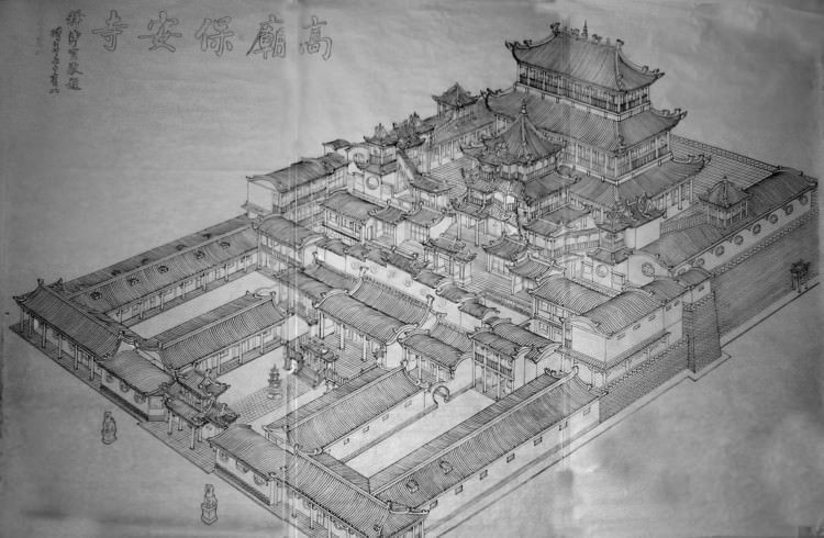 传统寺庙规划设计及寺院图纸分析