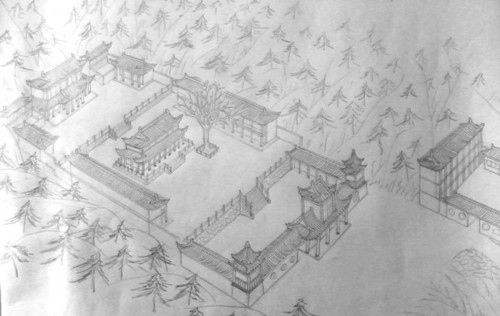 传统寺庙规划设计及寺院图纸分析