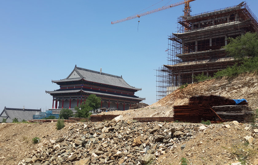 寺院建筑工程施工现场
