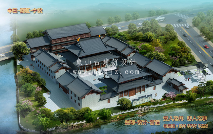 宁波法王禅寺建筑规划施工图纸设计